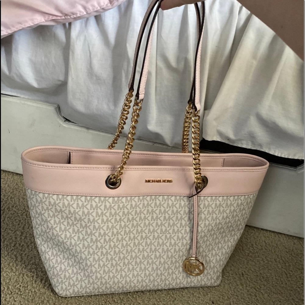 Mk Pink&White Purse